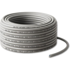 Tīkla savienojuma vads vītā pāra utp | vara cu | cat6 | ātrgaitas 1gb/s | lan | 100m | pelēks