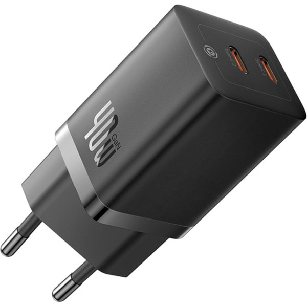 GaN5 Pro 40W USB-C tīkla lādētājs - melns