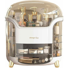 Dressing Table Organiser, Cosmetic Organiser with Drawers, Large Makeup Storage & Skincare Organiser, Dustproof Acrylic Storage Box for Dressing Table, Bathroom & Vanity