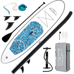 FunWater Inflatable Stand Up Paddle Board, Surfboard, SUP, with Complete Paddle Board Accessories, Adjustable Paddle, Pump, ISUP Travel Backpack, Lead, Waterproof Bag, Adult Paddle Board