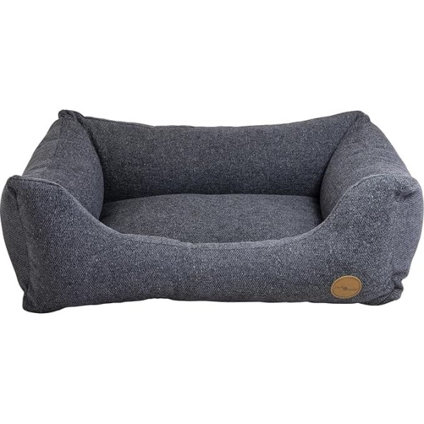 JACK AND VANILLA JV Hampton Orthopaedic Dog Sofa - Inner Basket for Older Dogs or Dogs with Fragile Joints - Dark Grey, L, 117 x 82 x 28 cm