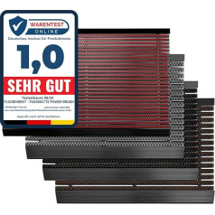 Floordirekt doormat Power Brush - test result Very Good - dirt-trapping mat with aluminium frame for outside and inside. Sizes.