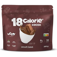 Locco Sugar-Free Cocoa (200 g), Vegan, Keto, Low Calory, Hot Chocolate, Drinking Chocolate (Original)