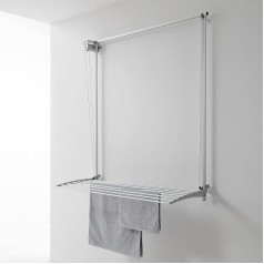 Foxydry Wall Mounted Pulley Clothes Airer, Clothes Drying Rack, Airer Wall 80, Vertical Drop Down Laundry Drying Rack