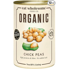 Eat Wholesome Bio Kichererbsen, 400 g (12er-Pack)