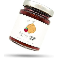 FOODOKO FINEST - Gourmet Onion and Raspberry Chutney for Gourmets | Onion Chutney with Raspberry | Raspberry Chutney Relish | Spicy and Sweet (180g)