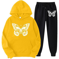 Eauptffy Women's Leisure Suit, Hooded and Sweatpants, Hoodie Set, Printed Halloween Sports Suit, Two-Piece Hooded Tracksuit Set, Baggy Casual Lounge Set, Stylish 2024 Sports Set, Running