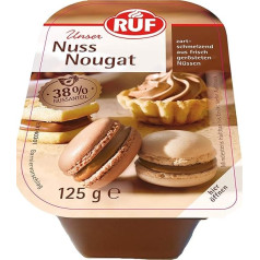 RUF Nut Nougat, with 38% Nut Content, Nougat Mass for Cake Cream, Cookies, Chocolates and Macarons, Gluten-Free and Vegan