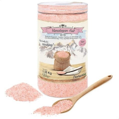 Nortembio Pink Himalayan Salt 1.35kg Fine Grain (1-2mm) 100% Natural Salt Rich in Minerals Healthy Cooking Unrefined No Preservatives From Punjab Pakistan