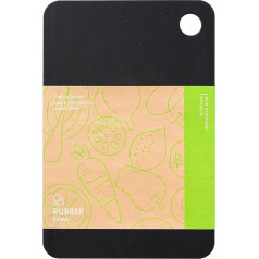 Rubber Rubber NBD003 Black Synthetic Rubber Chopping Board Large Made in Japan 370 x 240 x 8mm (L)