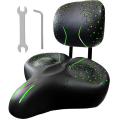 Electric Bikes Seat, Mountain Bikes Seat, Cycling Saddle Cover, Bikes Seat Cushion, Wide Cycling Seat, Backrest Bikes Saddle, Wide Cycling Seat with Back Support for Electric Mountain Cycling Scooter
