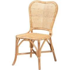 Bali & Pari Baxton Studio Irene Rattan Dining Chair, Natural Brown, One Size