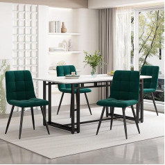 Ymkua Dining Table with 4 Chairs Set, 140 x 80 x 74 cm, Rectangular Dining Table, Dining Room Group, Modern Kitchen Dining Table Set, Dining Room Chair, Kitchen Chair Set, Kitchen Table Set for Living