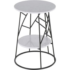 Cafiedr Coffee Table Tray, Metal Coffee Table, Sofa Table, Small Round Table, Rustproof Waterproof Snack Table for Indoor and Outdoor Use - Black