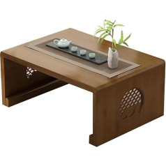 Jwbxfyxw Klappbarer Couchtisch, niedriger Tatami-Teetisch im japanischen Stil, Esstisch aus massivem Holz, für Bodensitzbett, Laptop-Schreibtisch/Arbeitszimmertisch
