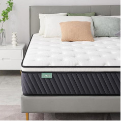 Szsuilong Mattress 160 x 200, Height 30 cm Pocket Spring Mattress 7-Zone Hardness H3 H4 with Memory Foam Comfort Spring Mattress Ergonomic, 100 Nights Trial Sleep