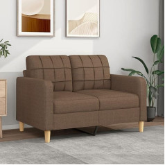‎Homgoday Homgoday 2-Sitzer-Sofa, braun, 120 cm, aus Stoff, für den Außenbereich, für den Garten, Bett, Sofa, Couch, Gartensofa, Wohnzimmer, Terrasse, Außenbereich, Möbel