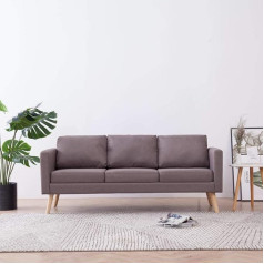 ‎Homgoday Homgoday Fabric Sofa Living Room 3 Seater Fabric Taupe Modern Sofas 2 Seater Sofa Bed Modern Sofa Double Sofa 3 Seater Sofas