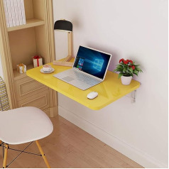 Jfunanqh Woody Wandtisch, herunterklappbarer Wand-Schwimmtisch, platzsparender Hängetisch für Arbeitszimmer, Schlafzimmer, zusammenklappbarer Badezimmer- oder Balkontisch