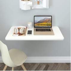 Zofiry Schwebende Wandschreibtisch-Werkbank | Klappbarer Wandschreibtisch, an der Wand montierter Klapptisch für die Arbeit im Homeoffice, Kleiner Klapptisch, 60 70 75 80 90 100 120 cm (G