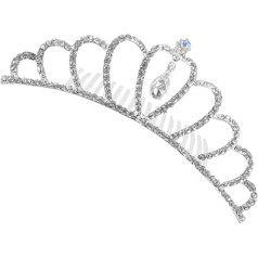 VALICLUD Crown Comb Hair Accessories for Little Girls Crown for Little Girls Crown Hair Comb for Girls Hair Comb with Crown for Girls Hair Accessories Made of Rhinestones Silver Rhinestones