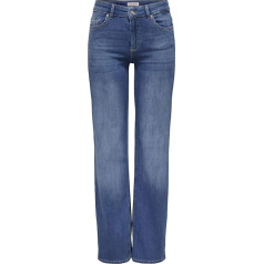 ONLY Female Straight-Fit Jeans ONLBLUSH Medium Waist Straight Cut Jeans