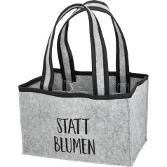 MC-Trend: Funny men's handbag made of robust felt for 6 beer bottles instead of flowers - the perfect beer carrier, the stylish men's carry bag for beer lovers, gray, Modern