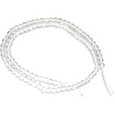 Strand Chain Strand Rock Crystal 4 mm Ball 40 cm Long, rock crystal