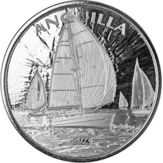 Anguilla 2 Dollar EC8 Sailing Regatta Silver Coin 1 Oz 2023 Silver
