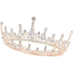 Rhinestone Crown for Women, Queen Tiara, Baroque Wedding Crown for Women, Wedding Tiaras and Crowns, for Women for Women, Rhinestone Crystal Queen Tiara for Wedding, Pageants, Birthday Party, Alloy,