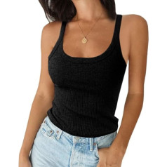 Imily Bela Tops for Women Tank Top Sexy Tops Basic Beautiful Cut Spaghetti Top Slim Fit