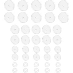MSPEBEC 40 Pack Game Disc Anti Venison Disc Game Meat Piercing Disc Ear Lobe Support and Secure Earring Studs, Silicone
