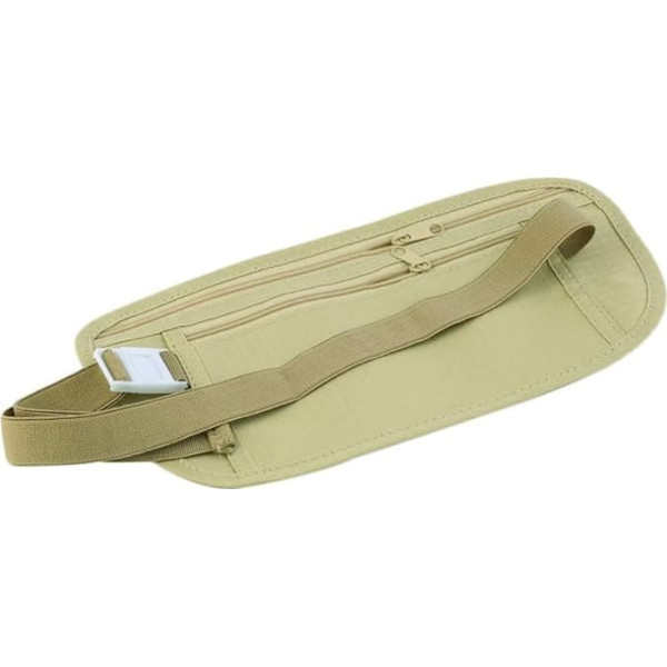 Travel Money Belt, Waterproof Money Belt Invisible Theft Secret Wallet Hidden Under Clothes Belt Wallet Security Travel Bag for Cash, Cards, Keys & Passport, khaki