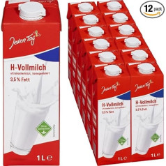 Jedden Tag H-Milk 3.5% Pack of 12 (12 x 1 L)