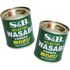 S&B Wasabi Powder Double Pack - Japanese Wasabi Powder - Natural & No Artificial Additives - OG ASIA - 60 g