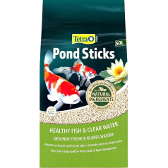 Tetra Pond Sticks Fish Food for All Pond Fish, Supports Healthy Fish and Clear Water in the Pond, 50 L Bag
