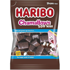 Haribo Suessware Foam Sugar with Chocolate Coating Cham. Soft-Kiss 200 g, Medium