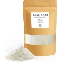 ERBOTECH, Agar Agar, Food Gelatin Powder, 100% Vegetable Gelling Agent for Preparing Desserts, Creams and Puddings, Vegan, 100 g