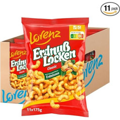 Lorenz Snack World Peanut Curls Classic Pack of 11 (11 x 175 g)