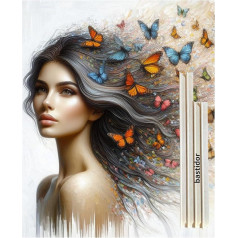 LIULE STORE, Paint by Adult Numbers, Pictures by Numbers + Frame of 40 x 50 cm, Acrylic Paints + 3 Different Brushes + Reference Photo + 2 Hangers. Paint with Adult Numbers