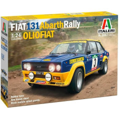 Italeri 3667 1:24 FIAT 131 Abarth Rally OLIO FIAT Model Building Kit, Stand Model Building, Crafts, Hobby, Gluing, Plastic Kit, Detailed
