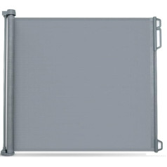 Air Retractable/Rollable Door and Stair Safety Gate 0-130 cm, One-Handed Operation, Silent Retraction, Safety Gate (Grey)
