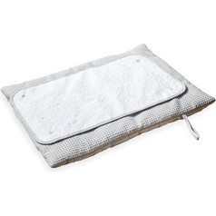 Clair de Lune Grey Waffle Cotton Roly Poly Travel and Change Mat