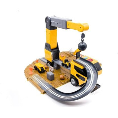 CAT Construction Toy CAT Little Machines Jumbo Crane Construction Play Set Realistic Lights & Sounds Work Crane from 3 Years Over 30 Piece Construction Set