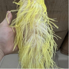 Mischen von zwei Farben, Straußenfederboa, 6-fädig, 10-fädig, weicher Federschal für Hochzeitskleidung, Kleid, Schal, Dekoration, Nähzubehör, Stil 24–2 m, 3-fädig