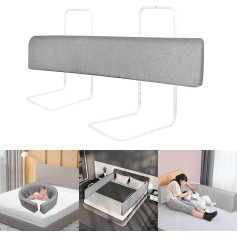 1 Piece 100 cm Bed Rail, Fall Protection, Children's Bed Edge Protection Set, Height Adjustable, Children's Bed Rail, Protective Gate for Bed Shape, Adjustable with Zip, for Toddlers and