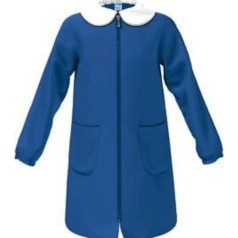 La Primula Verde Siggi Blue Zip Apron with and without Logo Ages 6 to 15 Years White Collar Recommended for Mums Primary School Medium No Logo 152, No logo