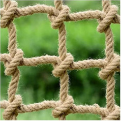 LoiYtrd Kletternde Gurtbänder Outdoor-Kletternetz, Indoor-Kletternetz, Robustes Seil-Outdoor-Frachtnetz Gewebtes Trenngitter Sisalseil Zaungeflecht(3 * 5m)