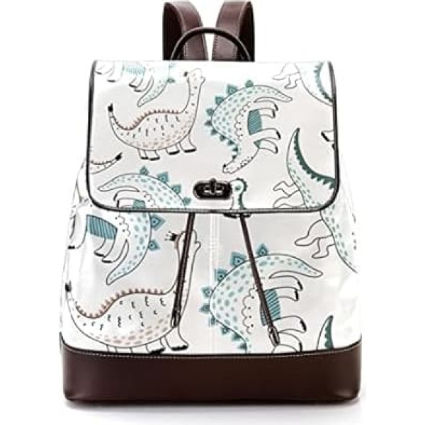 Personalisierte Schultaschen Büchertaschen für Teenager, niedliche Dinosaurier, Mehrfarbig, 27x12.3x32cm, Rucksack Rucksäcke