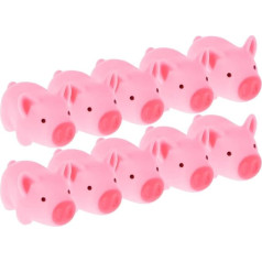Toddmomy Pack of 10 Rubber Pig Toys - Baby Bath and Bath Toys for Kids